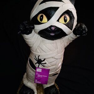 Halloween Mummy Cat Blow Mold 2.5ft Yard Decoration NEW In Hand